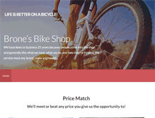 Tablet Screenshot of bronesbikeshop.com